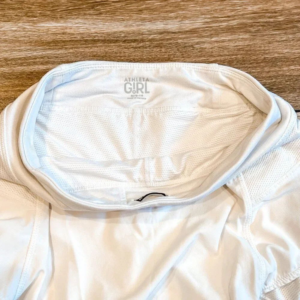 Athleta Girl White Tennis Serve Skort Size Medium 8-10